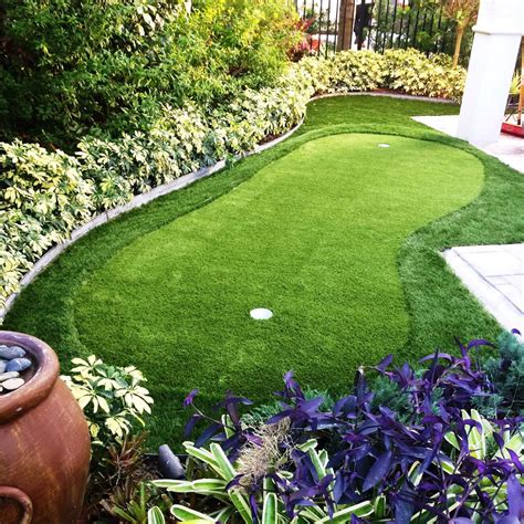 landscaping around a putting green.